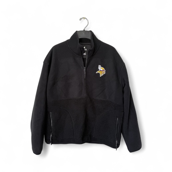 Antigua Tops - Antigua MN Vikings Fleece Pullover Black Size L
